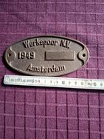 Motorplaat,naamplaat werkspoor, Verzamelen, Ophalen of Verzenden, Gebruikt, Trein, Overige typen