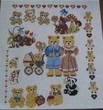 Borduurpatroon  Merklap beren  nr 9503, Verzenden, Nieuw, Handborduren, Patroon