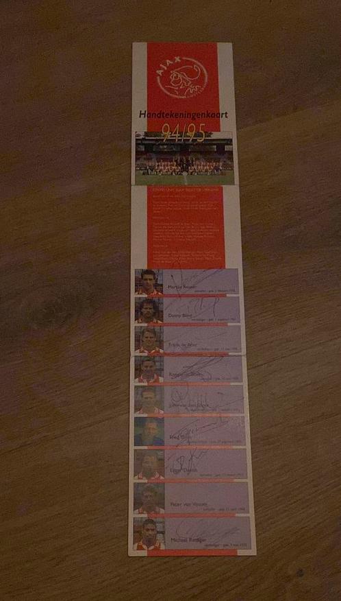 Ajax gesigneerd, handtekeningen ,, Verzamelen, Sportartikelen en Voetbal, Gebruikt, Boek of Tijdschrift, Ajax, Ophalen of Verzenden