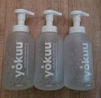 Nieuw! Yokuu mooie glazen handzeep flessen, 3 stuks, Ophalen of Verzenden, Schoonmaakmiddel
