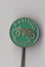 Motor speldje Motorfiets van Gerwen Helmond Groen, Verzamelen, Speldjes, Pins en Buttons, Gebruikt, Niet vindbaar, Niet vindbaar