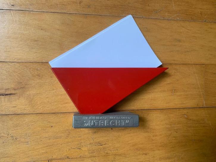 Memoblaadjeshouder 'Utrecht', Antiek en Kunst, Antiek | Kantoor en Zakelijk, Ophalen of Verzenden