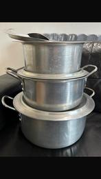 3X Diverse matem Kookpannen(Z.G.A.N), Keramische plaat, Aluminium, Ophalen of Verzenden, Zo goed als nieuw