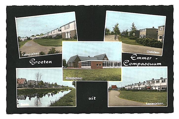 981576 Emmer-Compascuum Drenthe 1961 Nette oude kaart, Verzamelen, Ansichtkaarten | Nederland, Ongelopen, Drenthe, 1960 tot 1980