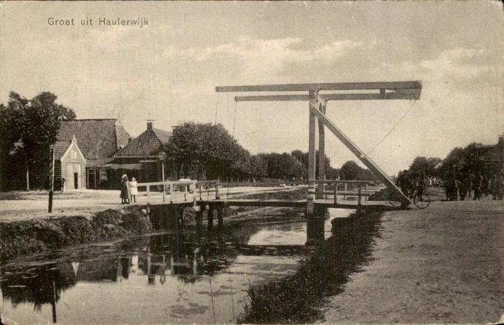 Haulerwijk - Groet uit, Verzamelen, Ansichtkaarten | Nederland, Gelopen, Friesland, Voor 1920, Ophalen of Verzenden