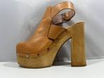 Bosanova, maat 38 opvallende bruine klompsandalen., Bruin, Verzenden, Schoenen met hoge hakken, Bosanova
