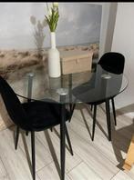 Velvet zwart stoelen 2x 30 euro p.s., Ophalen, Zwart, Twee