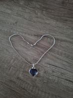 Swarovski ketting met hart, sieraden, Verstelbaar, Ophalen of Verzenden, Zo goed als nieuw, Zilver