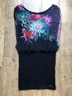 Smash!:jurkje,maat: M met fleurige bloemenprint. ZGAN, Kleding | Dames, Jurken, Zwart, Ophalen of Verzenden, Zo goed als nieuw