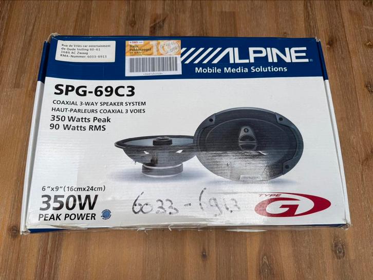 Alpine SPG-69C3 speakerset, Auto diversen, Autospeakers, Gebruikt, Ophalen of Verzenden