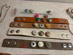 Diverse sieraden, waaronder Noosa armbanden, Gebruikt, Bruin, Leer, Ophalen of Verzenden