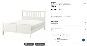 Hemnes bedframe 160x200 - afbeelding 1