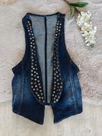 Gilet jeans met studs size 36, Ophalen of Verzenden, Zo goed als nieuw, Maat 36 (S), Blauw