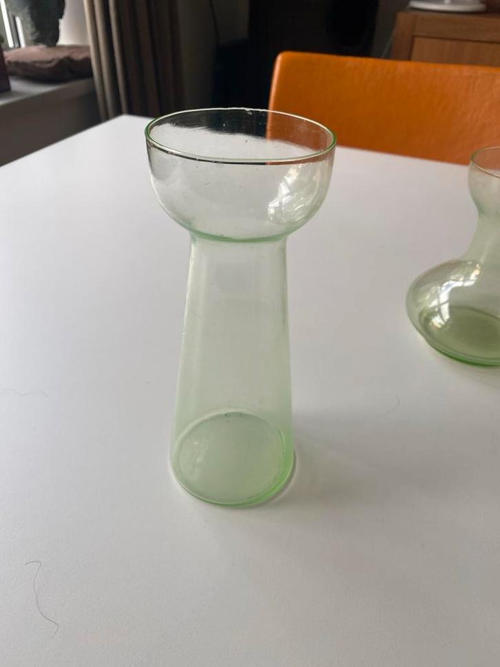 Uranium Glas Bollenvaasje, Antiek en Kunst, Antiek | Vazen, Ophalen of Verzenden