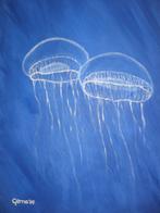 Schilderij op doek met acryl, zelf geschilderd, Sint/Kerst?, Antiek en Kunst, Ophalen