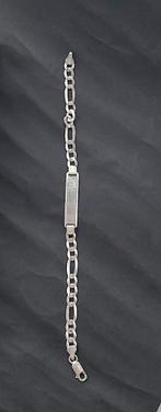 Zilveren heren naamplaat armband  925, Ophalen of Verzenden, Zo goed als nieuw, Zilver, Zilver