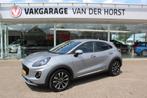 Ford Puma 1.0-125pk EcoBoost Mild-Hybrid Titanium X. Garanti, 12 maanden, Zwart, Leder en Stof, Origineel Nederlands