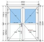 Dubbele tuindeur, Doe-het-zelf en Verbouw, Kozijnen en Schuifpuien, Ophalen, Kunststof, Gebruikt, Deurkozijn