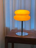Glas/Chrome retro lamp orange, Huis en Inrichting, Lampen | Tafellampen, Minder dan 50 cm, Nieuw, Glas, Retro/vintage/70’s