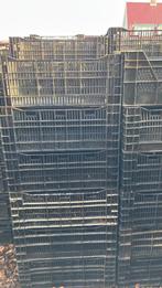 Kratten stapelbakken kunststof zwart, Doe-het-zelf en Verbouw, Kratten en Dozen, Ophalen, Gebruikt, 40 tot 60 cm, 50 tot 75 cm