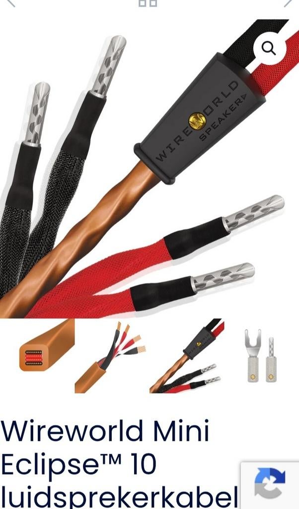 GEZOCHT!!!! wireworld mini eclipse 10, Ophalen of Verzenden, Zo goed als nieuw, Minder dan 2 meter, Overige kabels