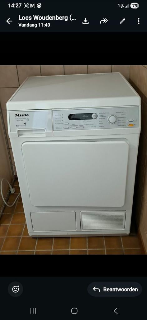 Miele T 8847 WP EcoComfort Warmtepompdroger, Witgoed en Apparatuur, Wasdrogers, Gebruikt, Condens, Voorlader, 8 tot 10 kg, 85 tot 90 cm