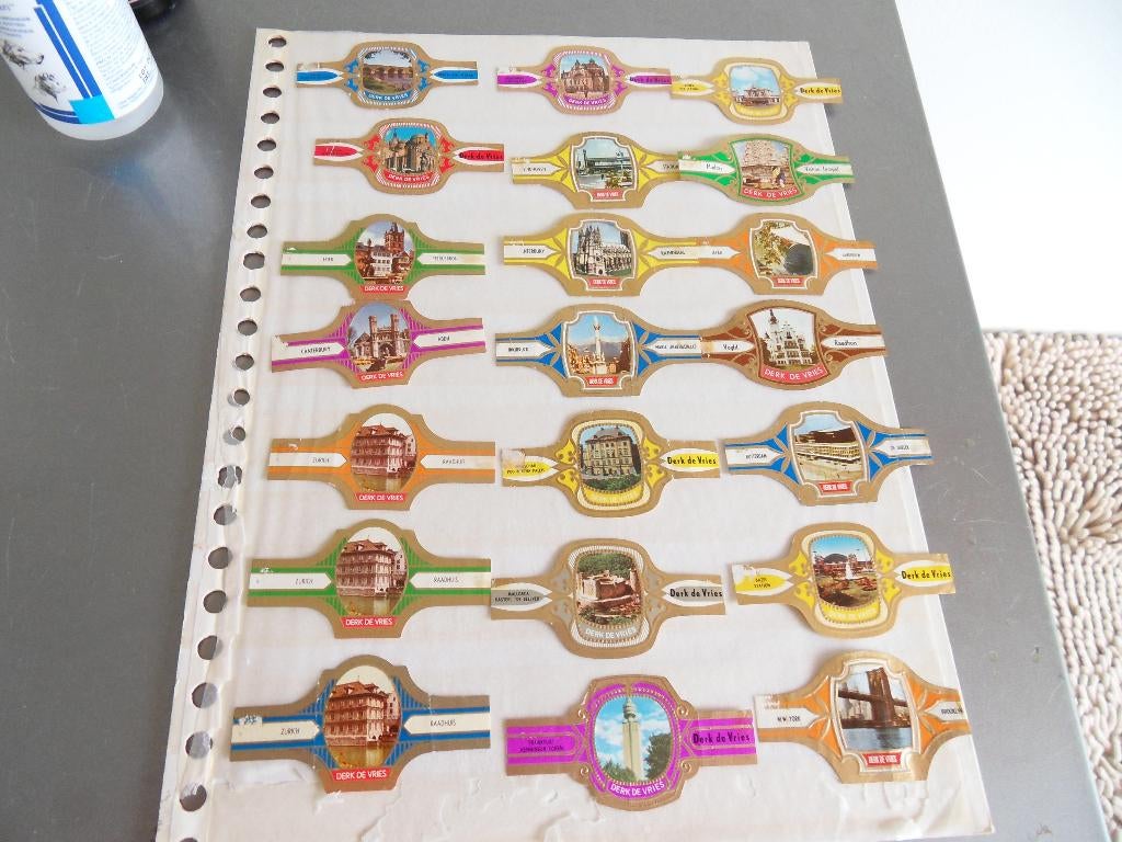 sigarenbandjes Derk de Vries blad 1, Ophalen of Verzenden, Zo goed als nieuw, Sigarenbandjes