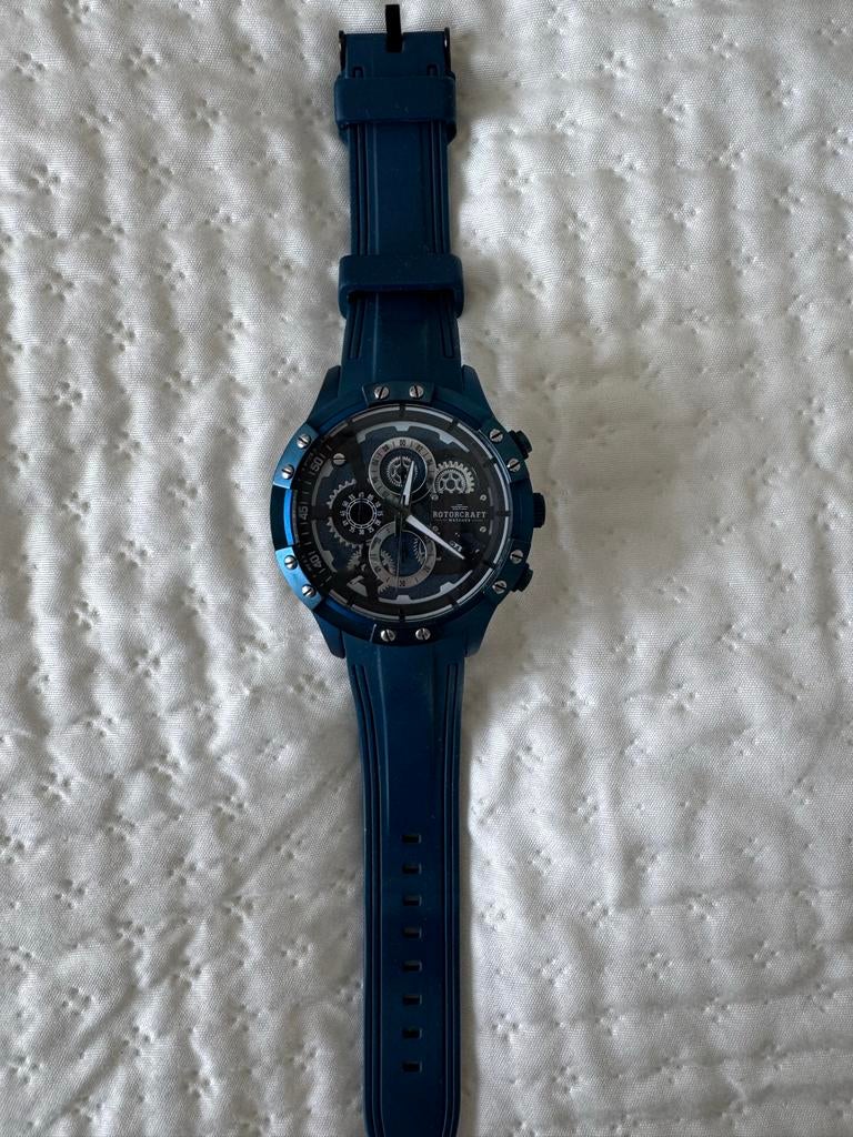 Rotorcraft Compass RC5703 Herenhorloge - Blauw, Kunststof, Polshorloge, Zo goed als nieuw, Ophalen