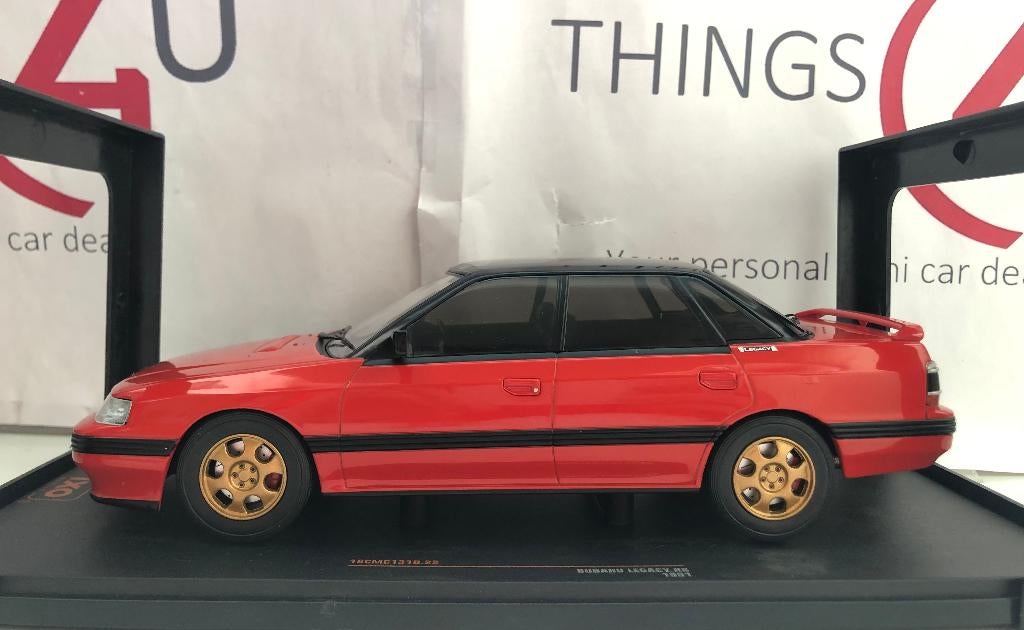 Ixo 1:18 Subaru Legacy RS 1991 rood/zwart nieuw, Hobby en Vrije tijd, Modelauto's | 1:18, Ophalen of Verzenden, Nieuw, Auto, Overige merken