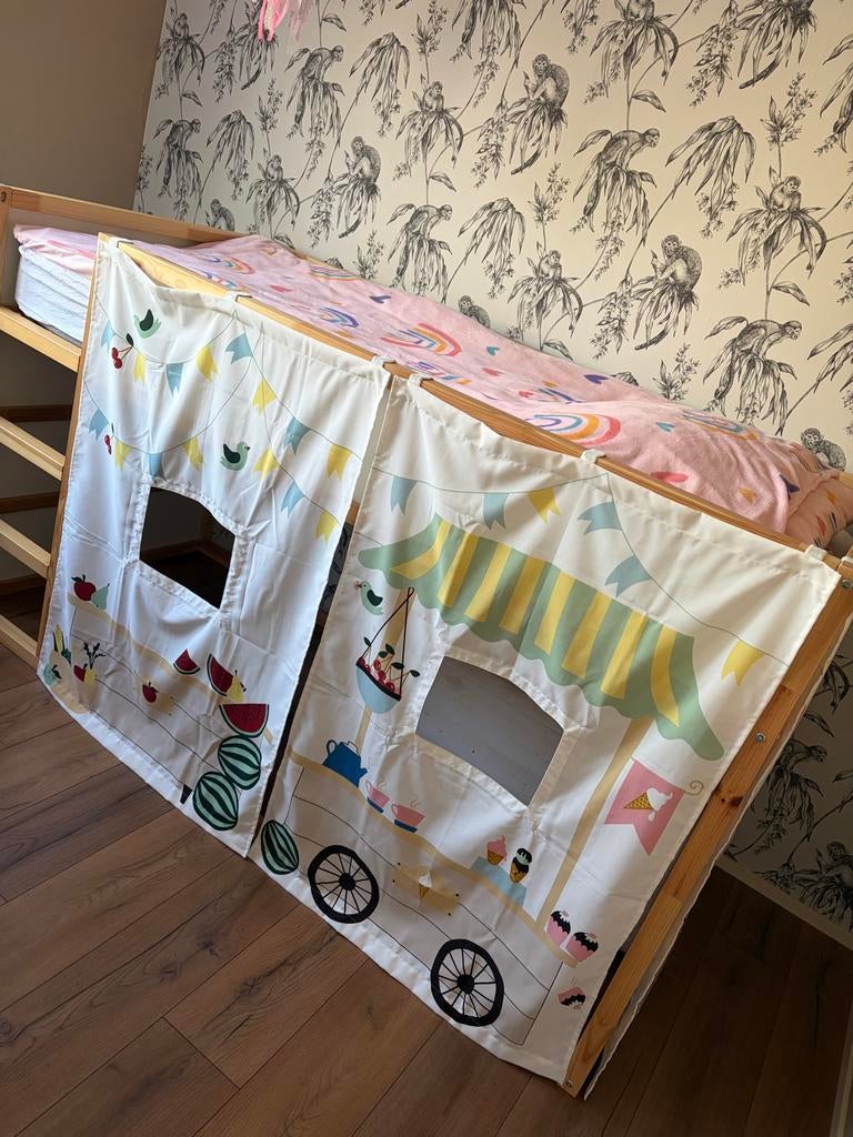 Kura omkeerbaar bed, Kinderen en Baby's, Kinderkamer | Bedden, Ophalen, 85 tot 100 cm, Gebruikt, Hoogslaper of Stapelbed