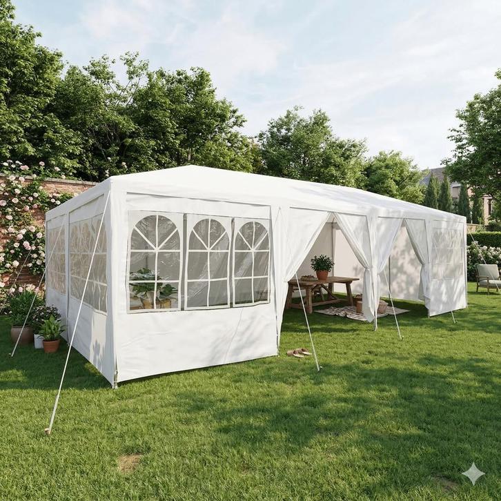 HUUR - Partytent in de maat 4 x 8 m, Tuin en Terras, Partytenten, Nieuw, Partytent, 2 meter of meer, 8 meter of meer, 4 tot 6 meter