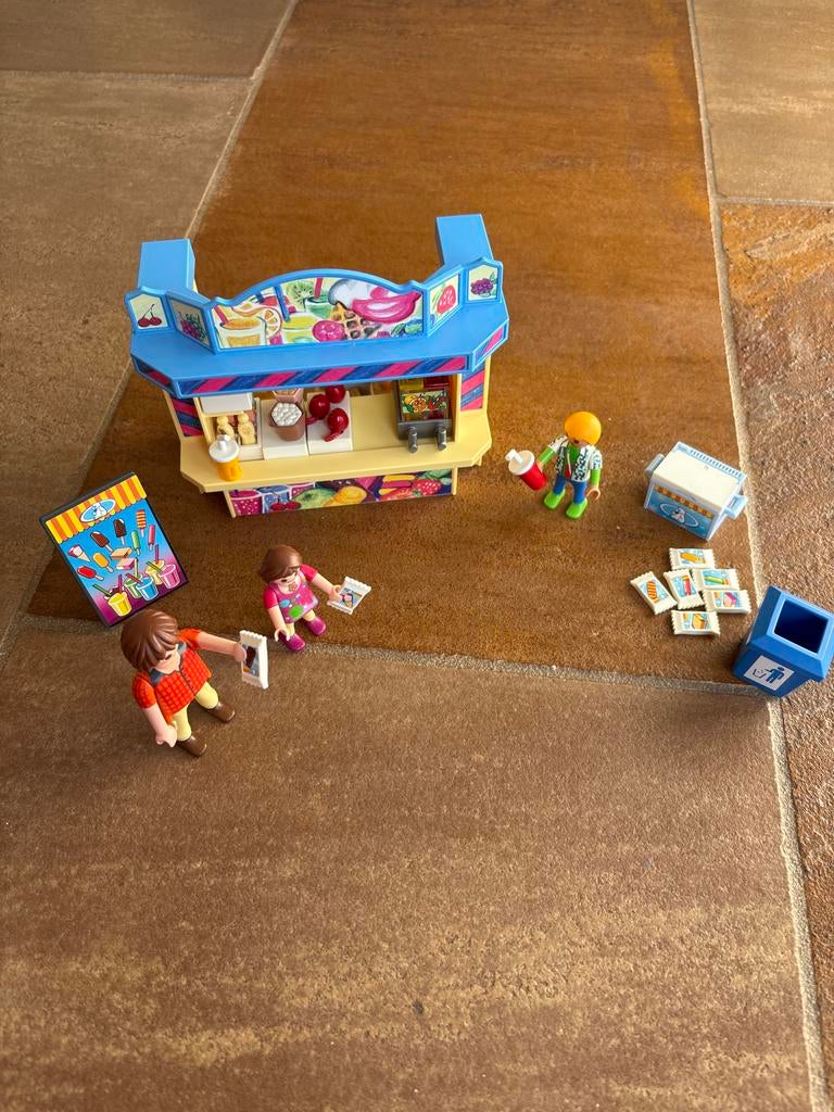 Playmobil 5555 Zomerpret IJssalon/Snoepkraam, Ophalen of Verzenden, Zo goed als nieuw, Complete set