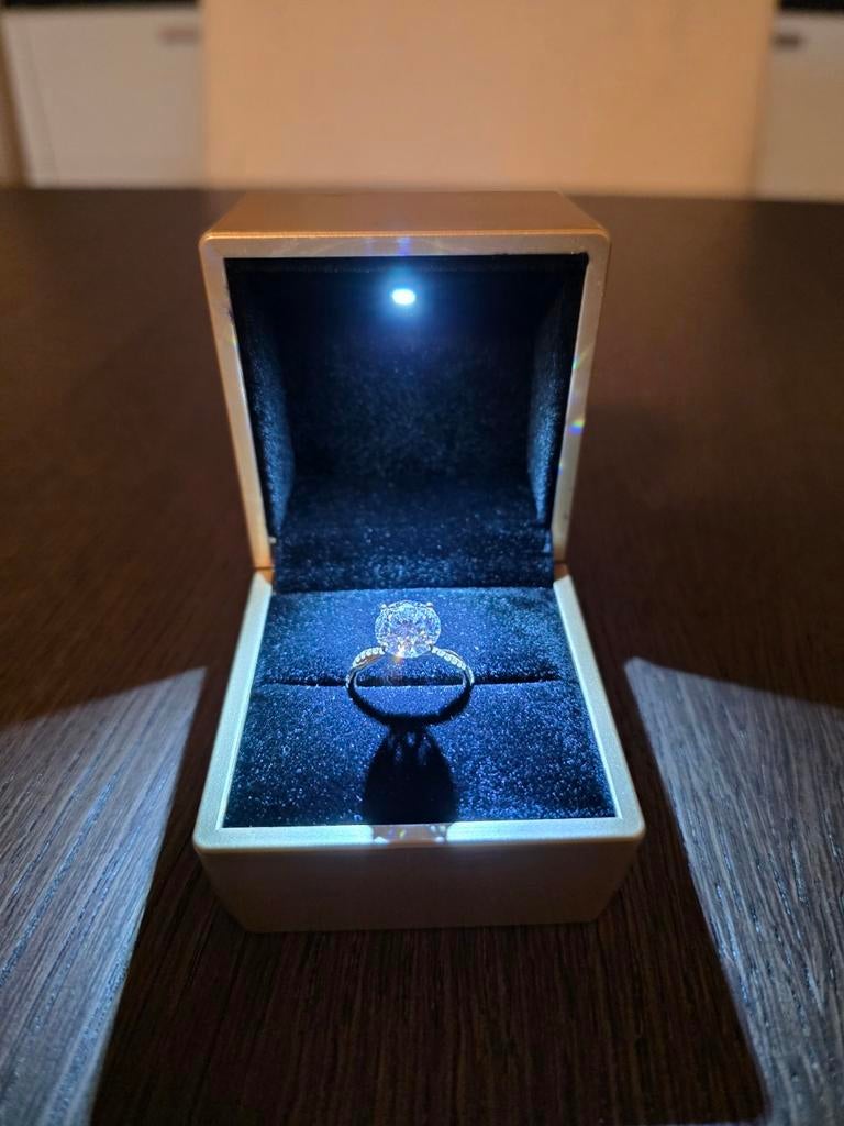 3ct labdiamanten ring met IGI certificaat, Sieraden, Tassen en Uiterlijk, Ringen, Nieuw, Ophalen of Verzenden, 17 tot 18, Met edelsteen