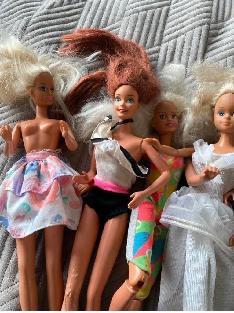 Vintage Barbie poppen en Ken - set van 8, Ophalen of Verzenden, Gebruikt, Barbie