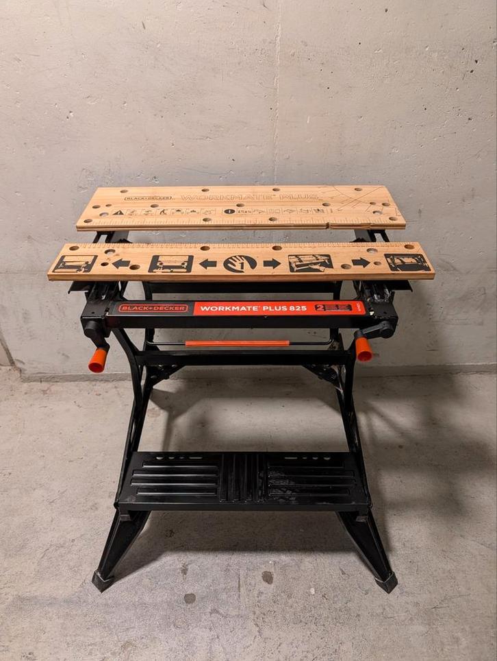 Black+Decker Workmate Plus 825 Werkbank - Inklapbaar, Doe-het-zelf en Verbouw, Werkbanken, Gebruikt, 70 tot 120 cm, Bankschroef