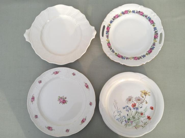 4 Gebakschalen - Serveerschalen, Antiek en Kunst, Antiek | Servies los, Ophalen of Verzenden