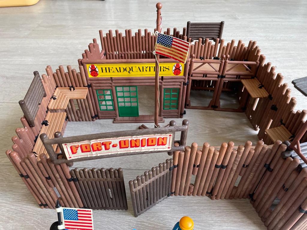 Vintage Playmobil fort Union 3420 uit 1976, Ophalen of Verzenden, Gebruikt, Complete set