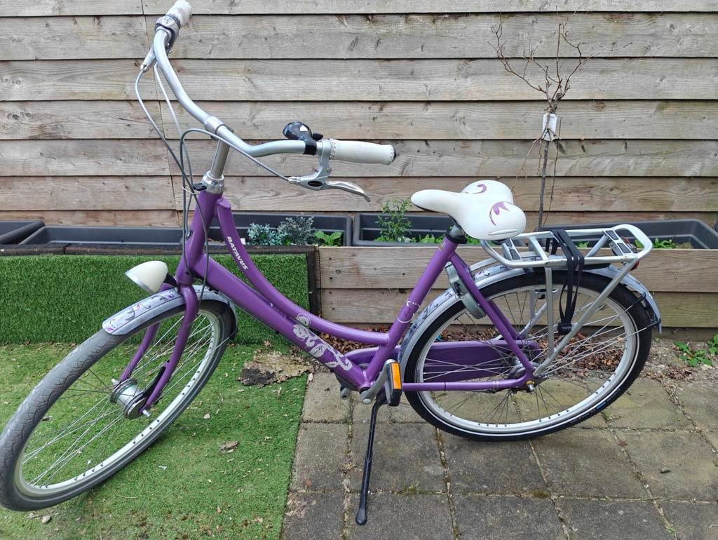 Batavus damesfiets paars, Fietsen en Brommers, Ophalen, Gebruikt, Batavus