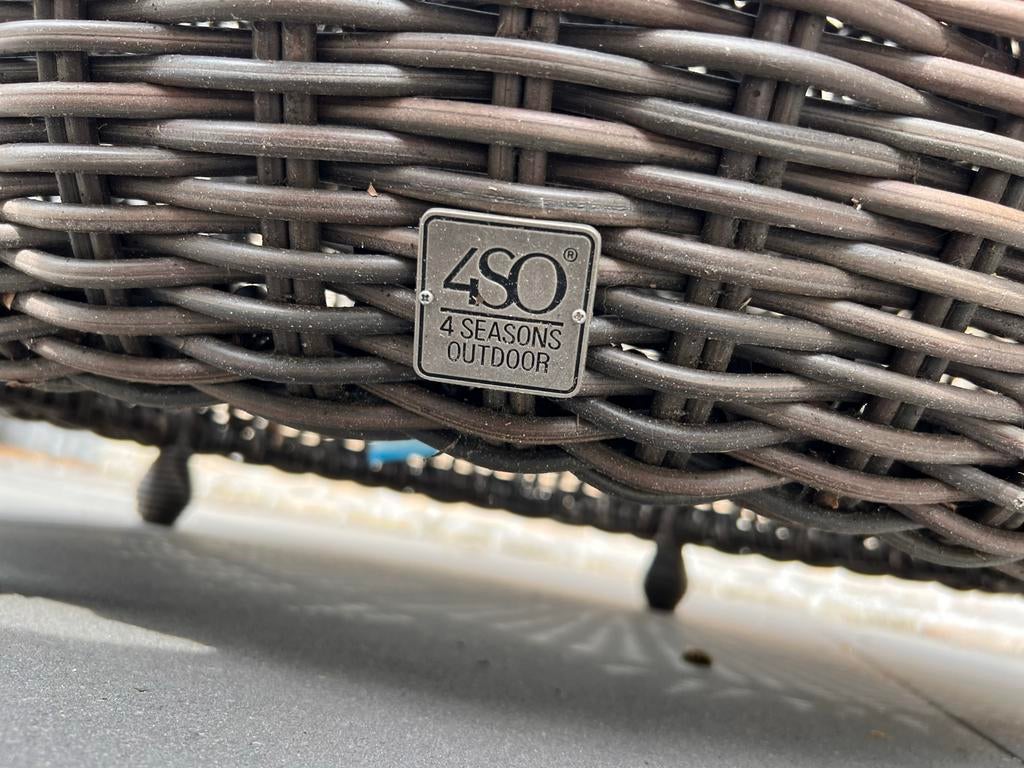 4 Seasons Outdoor Lounge Tafel - 1 Meter Rond, Ophalen, Zo goed als nieuw, Rond, Wicker