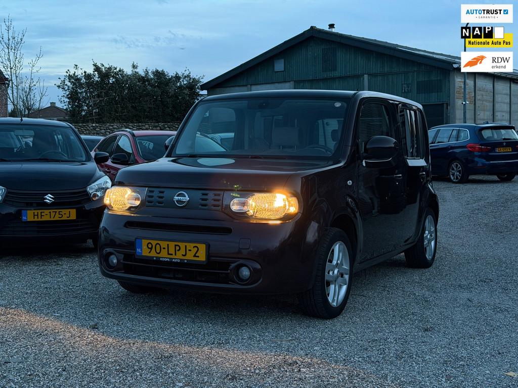 Nissan Cube 1.6 Zen 1e Eig Dealer Onderhouden Pano Clima Cru, Auto's, Nissan, Voorwielaandrijving, Euro 5, Gebruikt, Beige