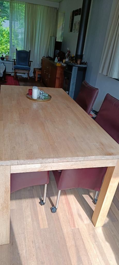 Mooi eikenhouten tafel te koop 180 x 90, Huis en Inrichting, Tafels | Eettafels, Ophalen, Eikenhout, 50 tot 100 cm, Zo goed als nieuw