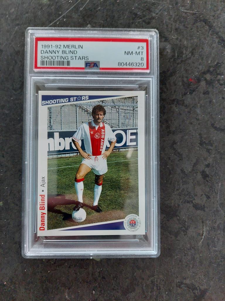 1991 Danny Blind PSA 8 Ajax Shooting Stars, Ophalen of Verzenden, Zo goed als nieuw, Plaatje