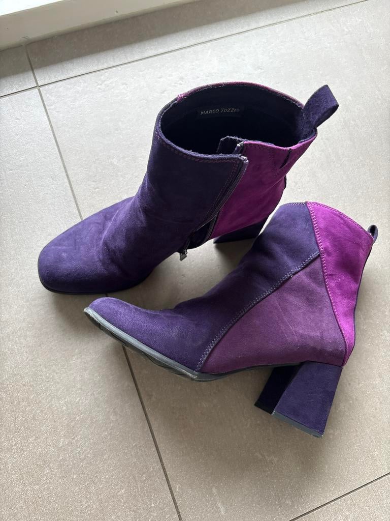 Marco Tozzi enkel laarsjes maat 41, Overige kleuren, Lage of Enkellaarzen, Ophalen of Verzenden, Zo goed als nieuw