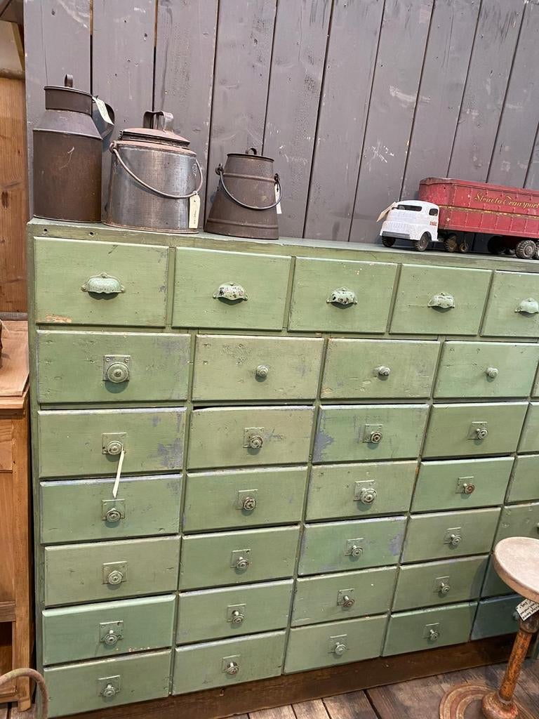 Stoere brocante kast ladekast hobbykast, Ophalen