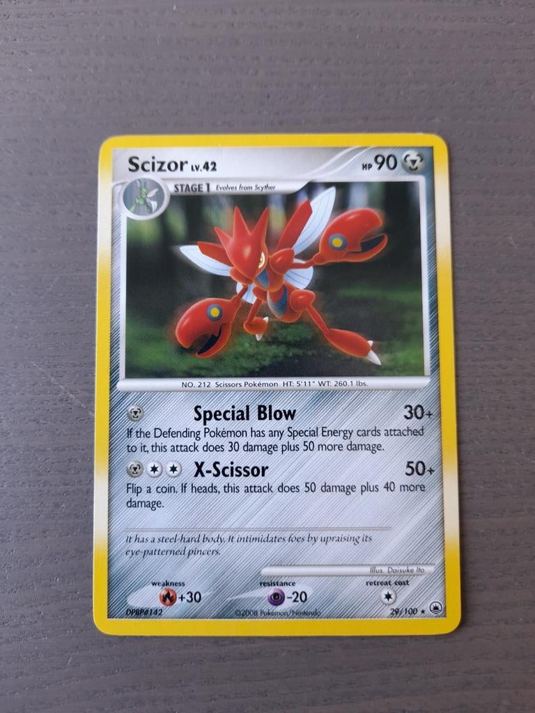 2008 majestic dawn 29/100 scizor, Ophalen of Verzenden, Zo goed als nieuw, Losse kaart