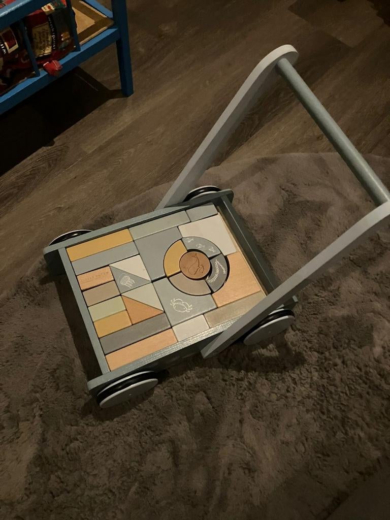 LITTLE DUTCH BLOKKENKAR/ LOOPKAR, Ophalen of Verzenden, Gebruikt, Duw- of Trekspeelgoed