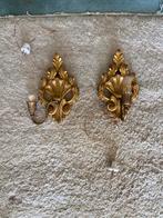 2 barok wandlampjes, Huis en Inrichting, Lampen | Wandlampen, Ophalen of Verzenden, Gebruikt, Hout