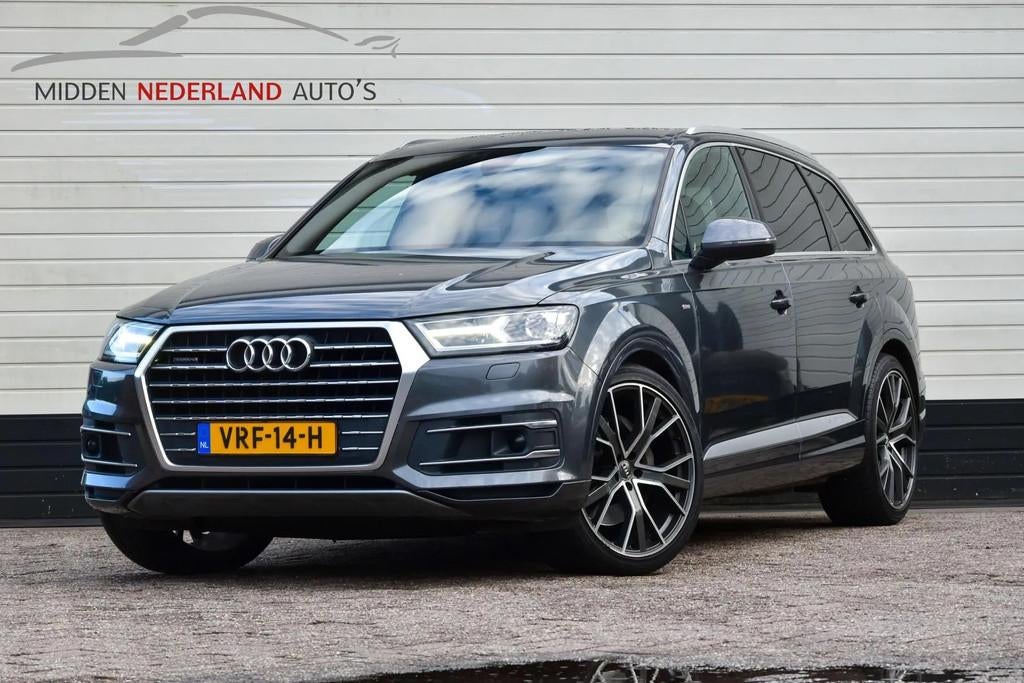 Audi Q7 3.0 TDI * GRIJS KENTEKEN * TREKHAAK *, Auto's, Bestelauto's, Gebruikt, 2117 kg, Leder, Diesel
