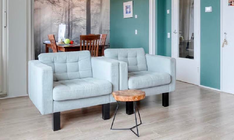 Ikea fauteuils Landskrona, 2 stuks, kleur: lichtgroen, Ophalen of Verzenden, Gebruikt, 75 tot 100 cm, 50 tot 75 cm