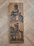 Antieke speculaasplank met twee figuren, Ophalen of Verzenden
